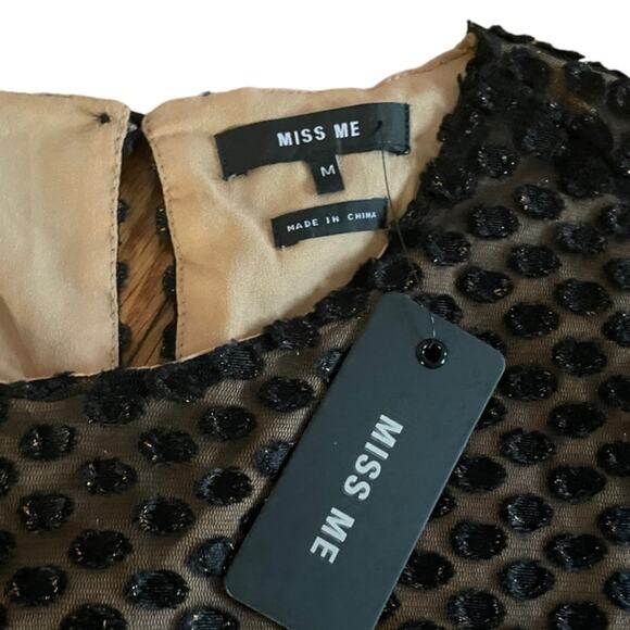 NWT Miss Me Bell Sleeve black dress size medium D - Picture 5 of 8